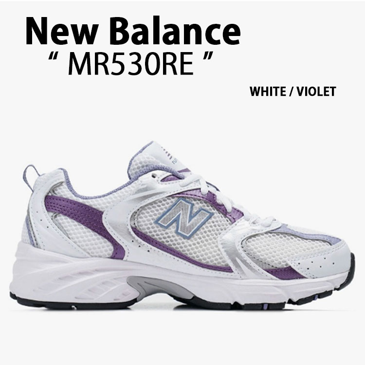 New Balance ニューバランス スニーカー MR530RE WHITE VIOLET シューズ ニューバランス530 メッシュ ホワイト バイオレット メンズ【中古】未使用品 14,863円
