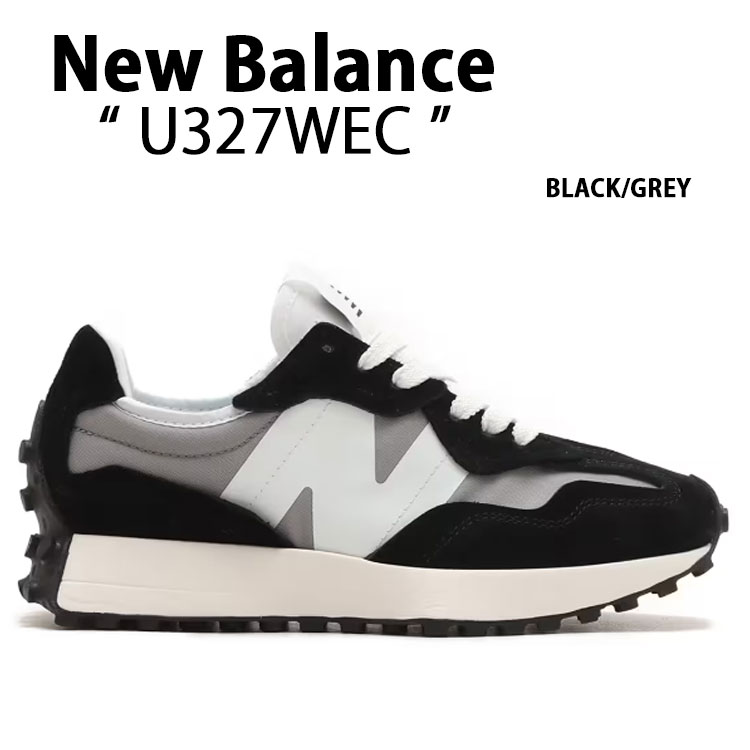 New Balance ニューバランス スニーカー U327WEC BLACK GREY シューズ ニューバランス327 ビッグN レザー 本革 ブラック グレー メンズ【中古】未使用品 15,099円