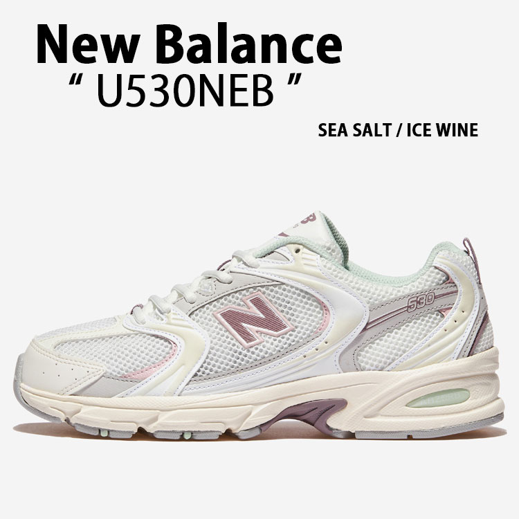New Balance ニューバランス スニーカー U530NEB WHITE PURPLE シューズ ホワイト パープル NewBalance530 メッシュ 軽い カジュアル メンズ レディース【中古】未使用品