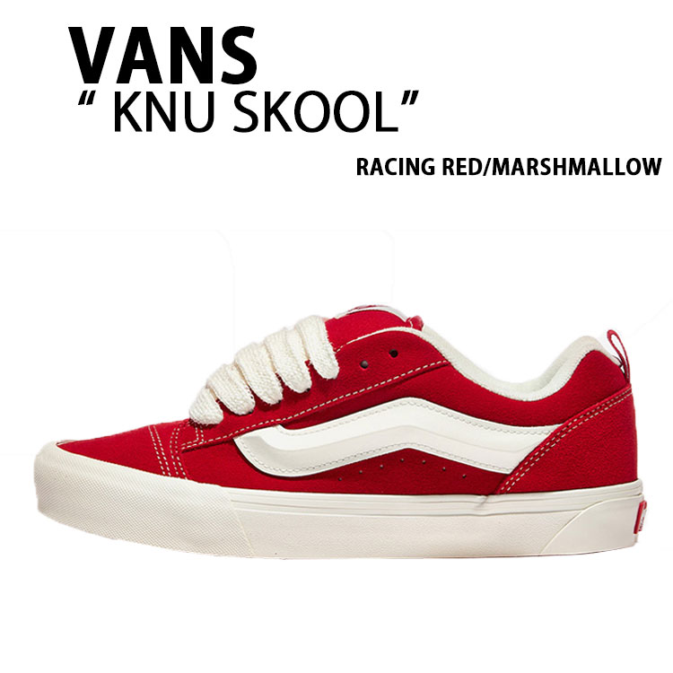 VANS バンズ スニーカー KNU SKOOL RACING RED MARSHMALLOW VN000D75BOP ニュー学院 レーシングレッド マシマロ メンズ レディース 成人男性用 成人女性用