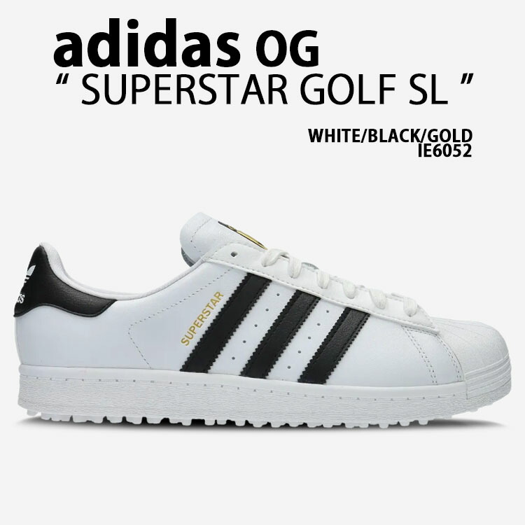 adidas originals アディダス スニーカー SUPERSTAR GOLF IE6052 スーパースターゴルフ WHITE BLACK GOLD シューズ スパイクレスモデル オリジナルスゴルフ メンズ レディース【中古】未使用品｜セレクトショップ a-clo