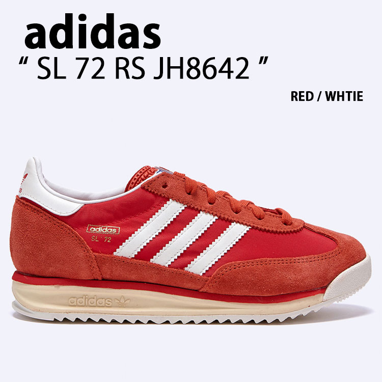 adidas originals アディダス スニーカー SL 72 RS JH8642 RED WHITE シューズ エスエル72 レッド ホワイト スウェード メンズ レディース【中古】未使用品｜セレクトショップ a-clo
