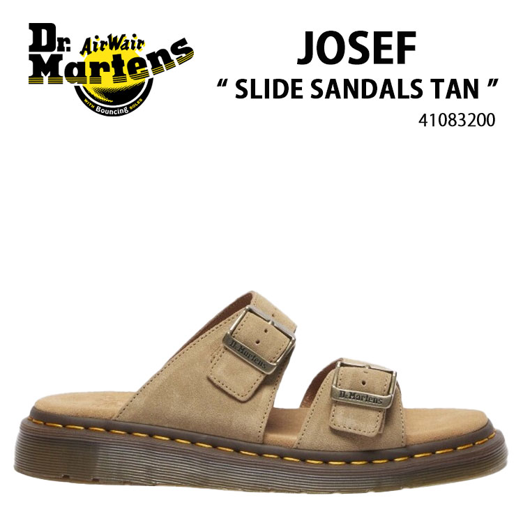 Dr.Martens ドクターマーチン サンダル JOSEF SLIDE SANDALS TAN 41083200 シューズ ジョセフ スライドサンダル スエードスライド drm-sd-41083200.jpg