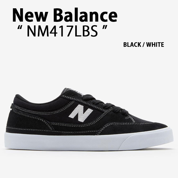 New Balance ニューバランス スニーカー NM417LBS BLACK WHITE シューズ NewBalance417 ブラック ホワイト スケートシューズ ロゴ スエード メンズ【中古】未使用品