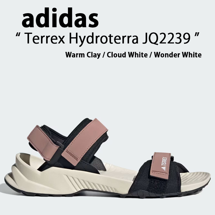 adidas アディダス スポーツサンダル Terrex Hydroterra Sandals テレックス ハイドロテラ サンダル JQ2239 Warm Clay / Cloud White / Wonder White サイズ調整 ストラップサンダル メンズ レディース【中古】未使用品