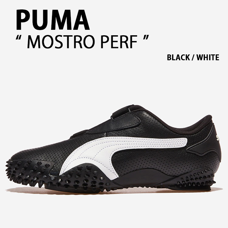PUMA ピューマ シューズ MOSTRO PERF 397331-02 BLACK WHITE シューズ モストロパーフ 黒いこと 白いこと 運転シューズ 同盟罷業一回り メンズ レディース【中古】未当て嵌める品