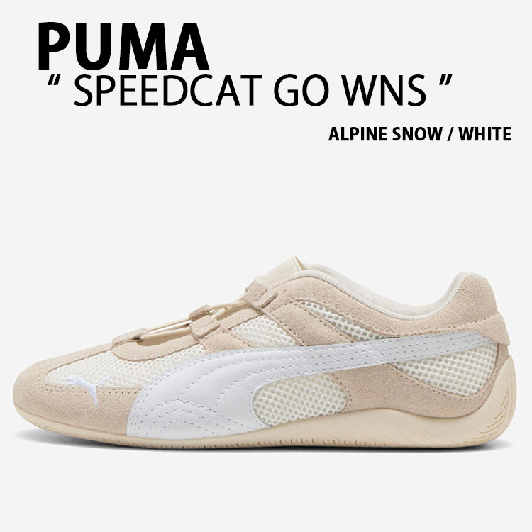 PUMA プーマ レディース スニーカー SPEEDCAT GO WNS 403589-04 BEIGE WHITE シューズ スピードキャット ゴー ウィメンズ ドライビングシューズ ベージュ ホワイト【中古】未使用品