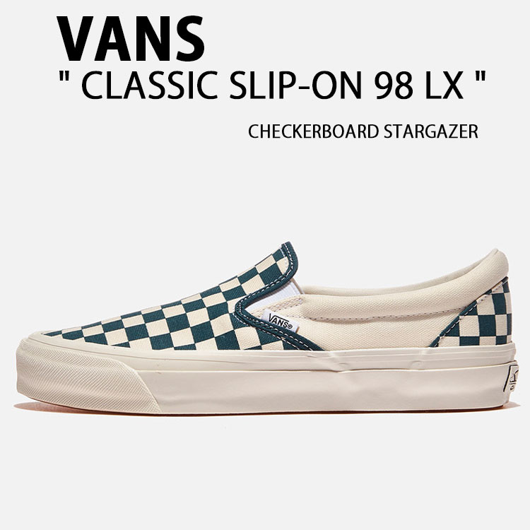 VANS バンズ スニーカーCLASSIC SLIP-ON 98 LX CHECKERBOARD STARGAZER VN000D9P12S クラシック スリッポン 98 LX チェッカーボードスターゲイザー シューズ メンズ レディース 男性用 女性用