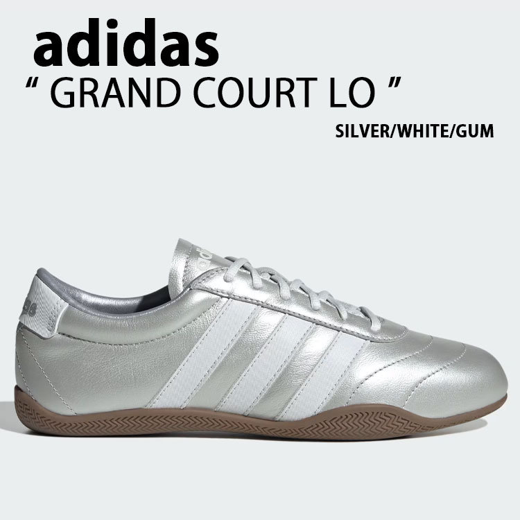 adidas originals アディダス スニーカー GRAND COURT LO JQ9682 SILVER シューズ グランドコート ロー シルバー レザーアッパー メンズ レディース【中古】未使用品｜セレクトショップ a-clo