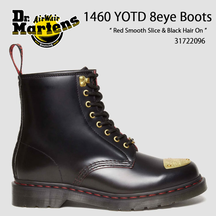 Dr.Martens ドクターマーチン レディース 8ホールブーツ レザー 1460 YOTD 31722096 BLACK シューズ ブラック ドラゴン 女性用【中古】未使用品