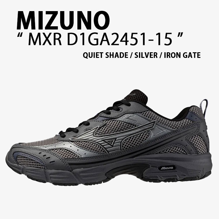 Mizuno ミズノ スニーカー MXR D1GA2451-15 BLACK SILVER シューズ ブラック シルバー ランニングシューズ メッシュ メンズ レディース mzn-d1ga245115.jpg