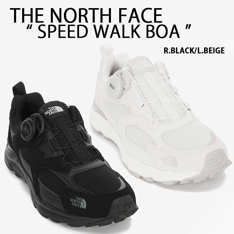 THE NORTH FACE 北の方人間の顔 スニーカー BOA填まる取り合わせ SPEED WALK BOA 文字盤式シューズ BLACK BEIGE アウトドア 駈けっくら 生活スタイル 黒いこと 点火装置ベージュ メンズ レディース NS94R01A/B【中古】未当て嵌める品