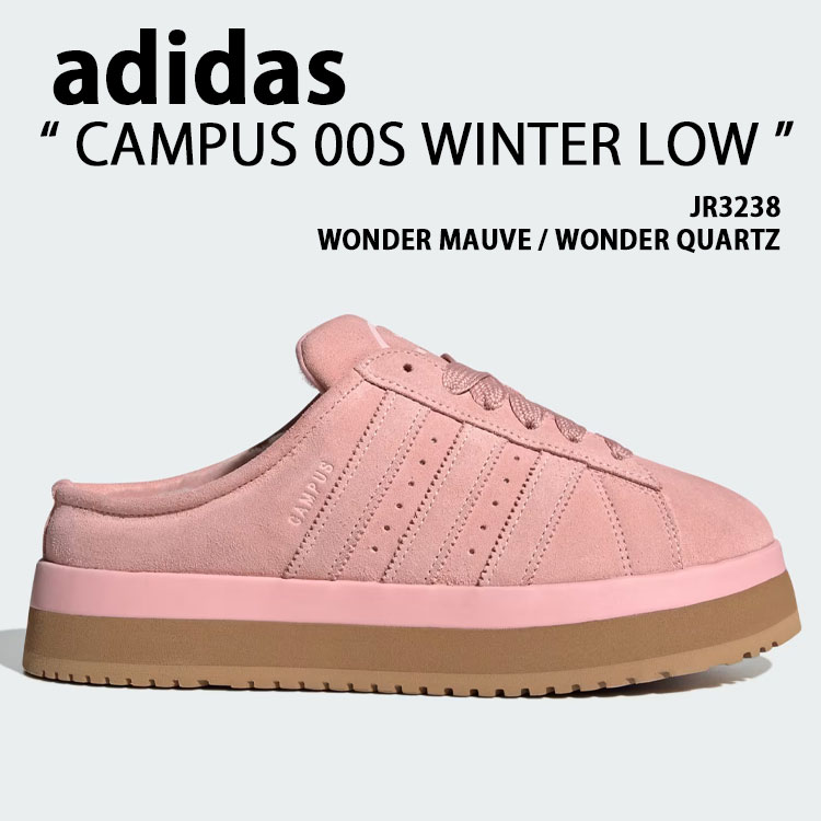 adidas Originals アディダス レディース ミュールスニーカー CAMPUS 00S WINTER LOW JR3238 PINK シューズ 校庭00s ウィンターロー 防寒 サクラ色 成人女性用【中古】未当て嵌める品
