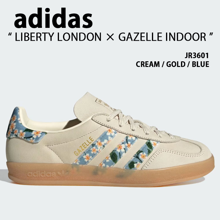 adidas originals アディダス レディース スニーカー LIBERTY LONDON GAZELLE INDOOR JR3601 シューズ リバティロンドン ガゼルインドア 中庭系 Tトゥ【中古】未当て嵌める品