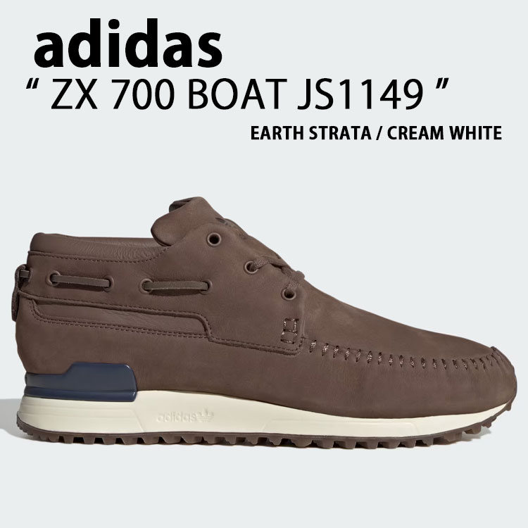 adidas originals アディダス スニーカー ZX 700 BOAT JS1149 BROWN シューズ ZX700ボート ブラウン スエード モカシン ミッドカット メンズ レディース【中古】未使用品｜セレクトショップ a-clo