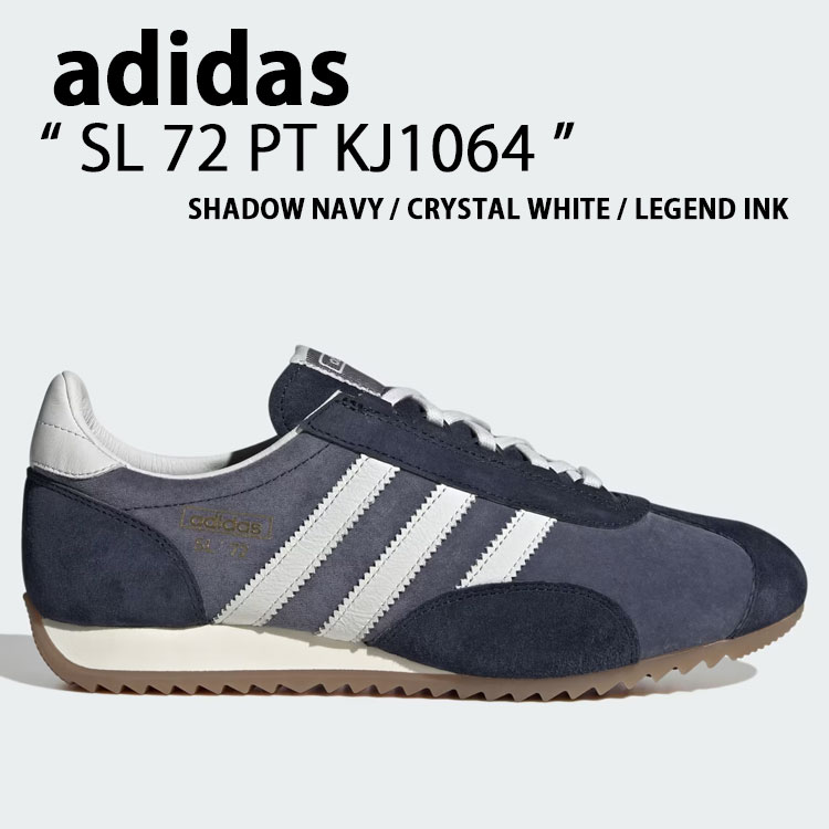 adidas originals アディダス スニーカー SL72 PT KJ1064 NAVY WHITE シューズ エスエル72 米国海軍 白いこと スエードクロス Tトゥ メンズ レディース【中古】未当て嵌める品