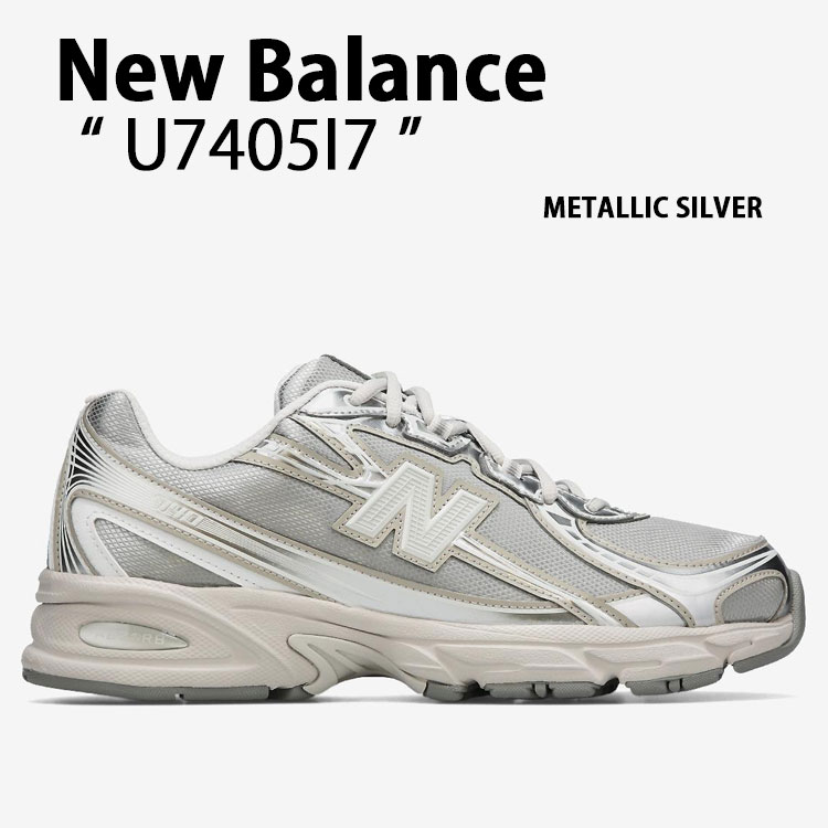 New Balance ニュー平衡にする スニーカー U7405I7 シューズ NewBalance740 ランシュー メッシュ SILVER しろがね色 メンズ レディース【中古】未当て嵌める品