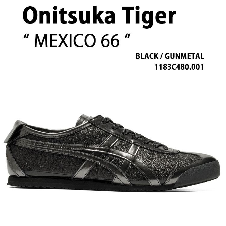 Onitsuka Tiger オニツカタイガー レディース スニーカー MEXICO 66 1183C480.001 シューズ メキシコ合衆国66 BLACK 黒いこと お上さん用