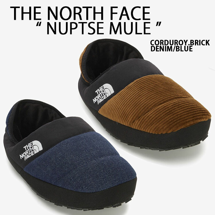 THE NORTH FACE 北の方人間の顔 落ち込むサンダル ダウンミュール NUPTSE MULE ヌプシミュール DENIM ジーンズ NS85R66A CORDUROY コール天 NS85R63A 上履き 外履き 防寒ミュール 防寒サンダル メンズ レディース【中古】未当て嵌める品