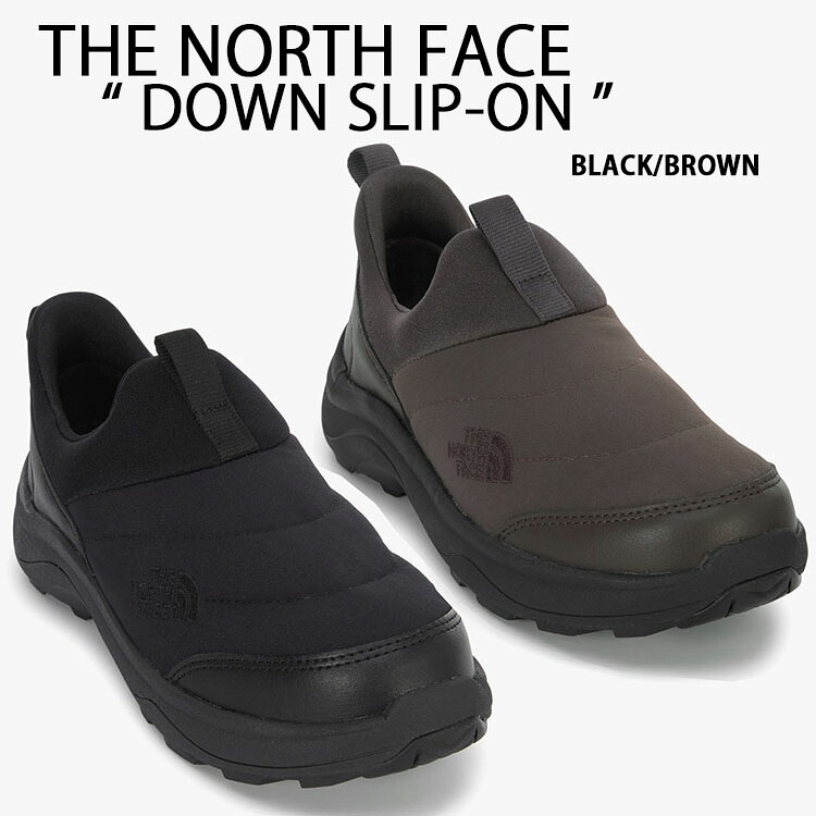 THE NORTH FACE ノースフェイス スリッポン ダウンシューズ DOWN SLIP-ON スニーカー ダウンスリッポン BROWN BLACK 防寒シューズ ブラウン ブラック メンズ レディース NS86R61A/B【中古】未使用品