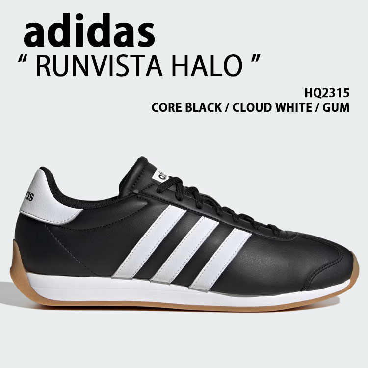 adidas originals アディダス スニーカー RUNVISTA HALO HQ2315 シューズ ランビスタハロー BLACK WHITE GUM ブラック ホワイト ガム メンズ レディース【中古】未使用品｜セレクトショップ a-clo 13,639円