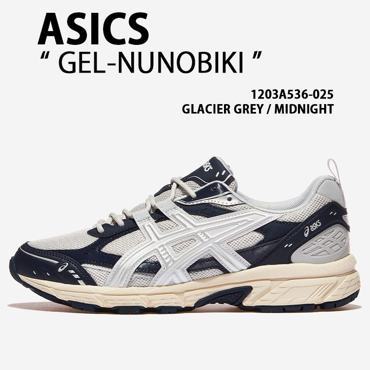 asics アシックス スニーカー GEL-NUNOBIKI 1203A536-025 シューズ ゲルヌノビキ ランシュー メッシュ GREY MIDNIGHT グレー ミッドナイト メンズ レディース