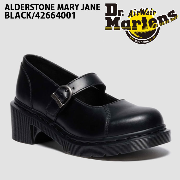 Dr.Martens ドクターマーチン マーチン レザーシューズ ALDERSTONE MARY JANE BLACK 42664001 アルダーストーン メリージェーン ブラック 男性用 女性用【中古】未使用品