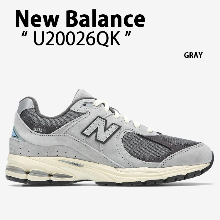 New Balance ニュー平衡にする スニーカー U20026QK シューズ NewBalance2002 駈けっくらシューズ スエードクロス GREY 薄墨色 メンズ レディース【中古】未当て嵌める品 靴-メンズ靴