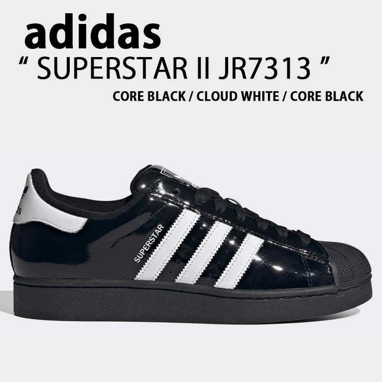 adidas originals アディダス スニーカー SUPERSTAR II JR7313 シューズ スーパースターII スーパースター2 BLACK WHITE ブラック ホワイト メンズ レディース【中古】未使用品