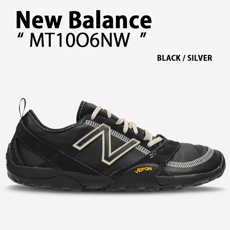 New Balance ニュー平衡にする スニーカー MT10O6NW シューズ NewBalance10 駈けっくらシューズ ロゴタイプ BLACK SILVER 黒いこと しろがね色 メンズ レディース【中古】未当て嵌める品