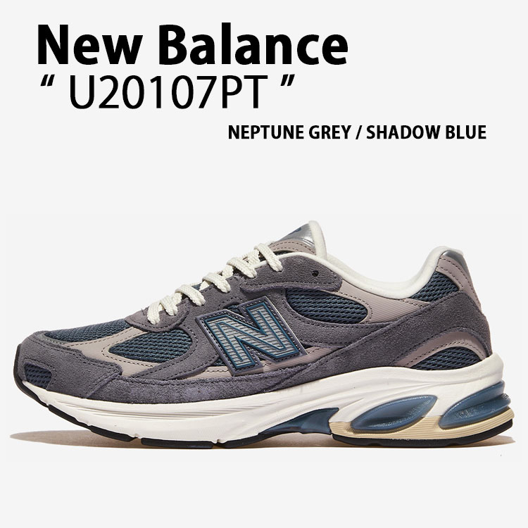 New Balance ニュー平衡にする スニーカー U20107PT シューズ NewBalance2010 駈けっくらシューズ スウェード GREY BLUE 薄墨色 青色 メンズ レディース【中古】未当て嵌める品 スニーカー-靴-メンズ靴