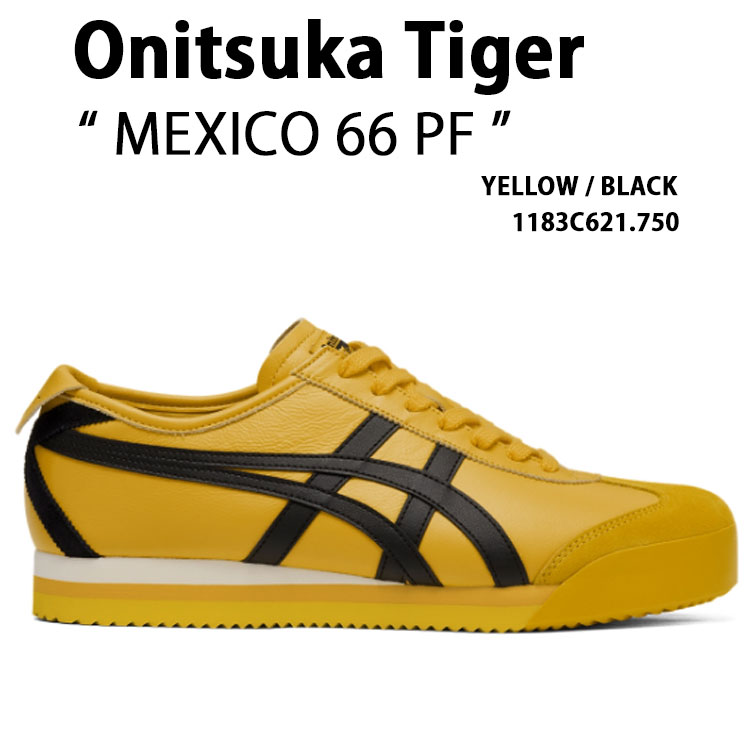 Onitsuka Tiger オニツカタイガー スニーカー MEXICO 66 PF YELLOW BLACK 1183C621.750 シューズ メキシコ合衆国 66 PF 黄色 黒いこと メンズ レディース 成人男性用 亭主もち用