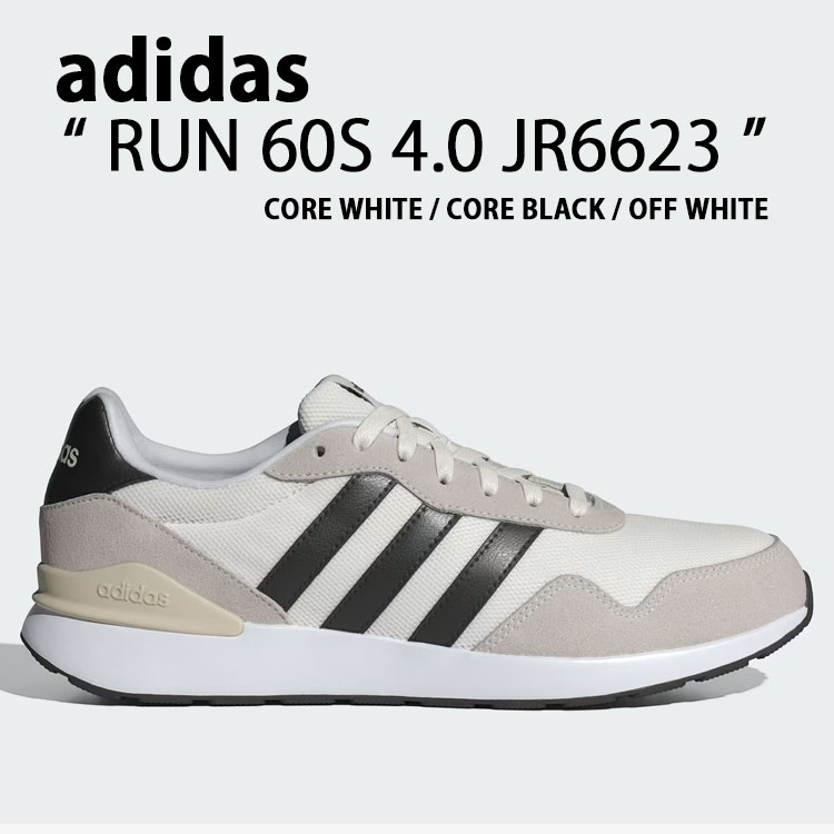 adidas アディダス スニーカー RUN 60S 4.0 JR6623 幽客 60S 4.0 白いこと WHITE シューズ ローテクスニーカー ローテクシューズ メンズ レディース【中古】未当て嵌める品