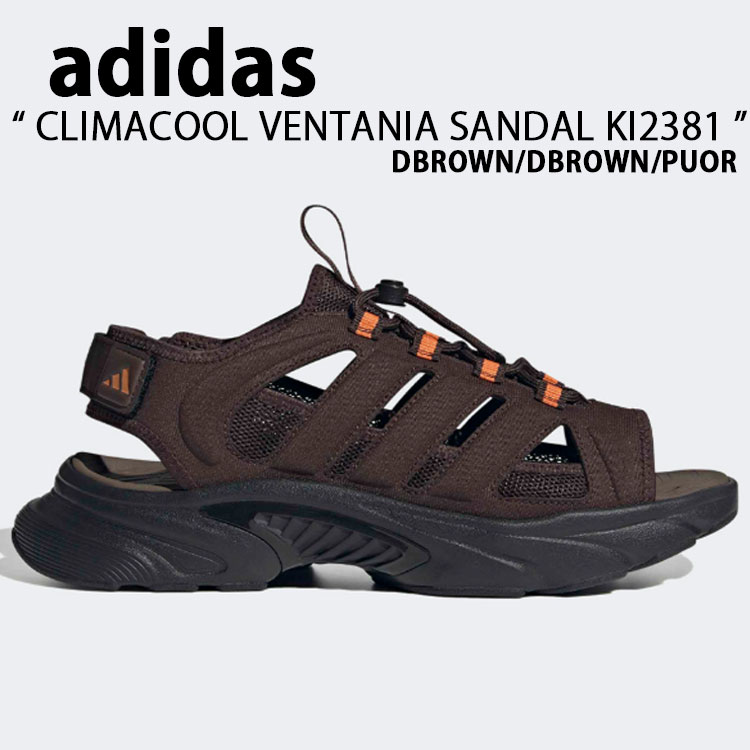 adidas originals アディダス スニーカーサンダル シューズ CLIMACOOL VENTANIA SANDAL BROWN ORANGE BLACK KI2381 クライマクール ベンタニア サンダル 赤銅色 オレンジ色 黒いこと 通気性 運動競技サンダル アウトドア 難民キャンプ 成人男性用 亭主もち用 【中古】未当て嵌める品