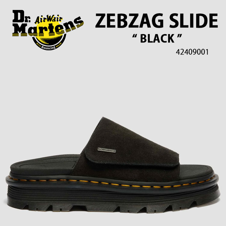 Dr.Martens ドクターマーチン ミュール サンダル ZEBZAG SLIDE 42409001 シューズ ゼブザグスライド サイズ調整 ガムソール BLACK ブラック メンズ レディース【中古】未使用品｜セレクトショップ a-clo
