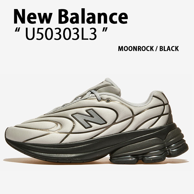 New Balance ニュー平衡にする スニーカー U50303L3 シューズ NewBalanceU5030 ランシュー GREY 薄墨色 BLACK 黒いこと メンズ レディース【中古】未当て嵌める品