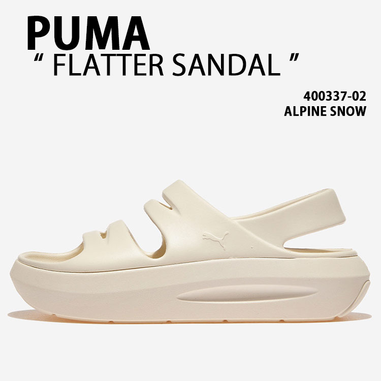 PUMA プーマ レディース サンダル FLATTER SANDAL 400337-02 シューズ フラッターサンダル スポーツサンダル 一体型 厚底 IVORY アイボリー 女性用【中古】未使用品|セレクトショップ a-clo