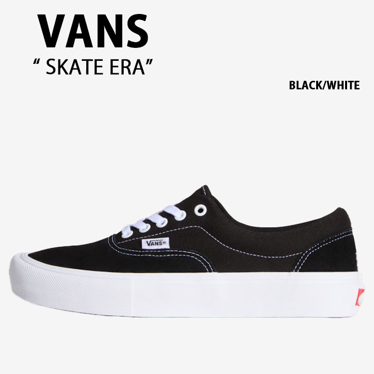 VANS バンズ シューズ SKATE ERA BLACK WHITE VN000ECRBA2 滑る 内鰓 黒いこと 白いこと 成人男性用 亭主もち用