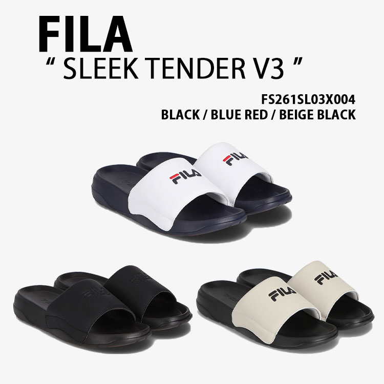 FILA フィラ シャワーサンダル SLEEK TENDER V3 シューズ スリックテンダーV3 スライド スポーツサンダル スリッパー 軽量 ロゴ 室内 野外 男性用 女性用 FS261SL03X004|セレクトショップ a-clo
