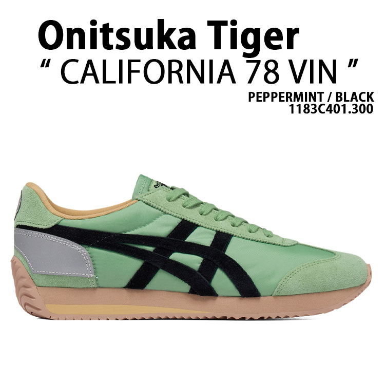 Onitsuka Tiger オニツカタイガー スニーカー CALIFORNIA 78 VIN 1183C401.300 GREEN シューズ カリフォルニア78VIN グリーン オニツカスニーカー ローテクスニーカー ローテクシューズ タイガーストライプ ラバーアウターソール メンズ レディース|セレクトショップ a-clo