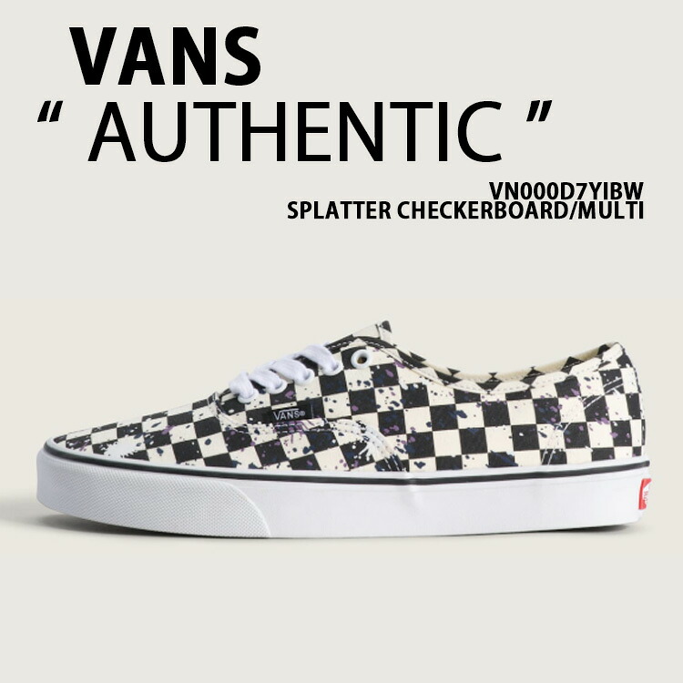 VANS バンズ スニーカー AUTHENTIC SPLATTER CHECKERBOARD MULTI VN000D7YIBW シューズ オーセンティック スプラッターチェッカーボード マルチ ローテクスニーカー ローテクシューズ ワッフルソール キャンバス メンズ レディース｜セレクトショップ a-clo