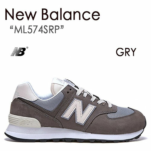 New Balance ニューバランス スニーカー 574 GREY グレー ML574SRP メンズ レディース 男女共用 男性用 女性用【中古】未使用品