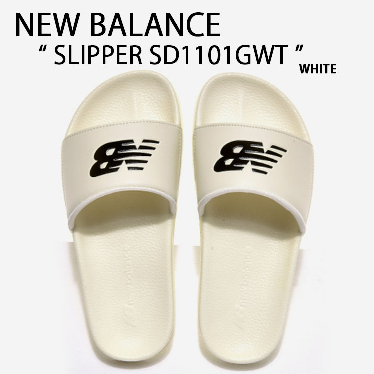 New Balance ニューバランス サンダル スライドサンダル SLIDE SANDAL SD1101GNV2 WHITE NAVY シャワーサンダル  ホワイト ネイビー nb-sd1101gwt.jpg