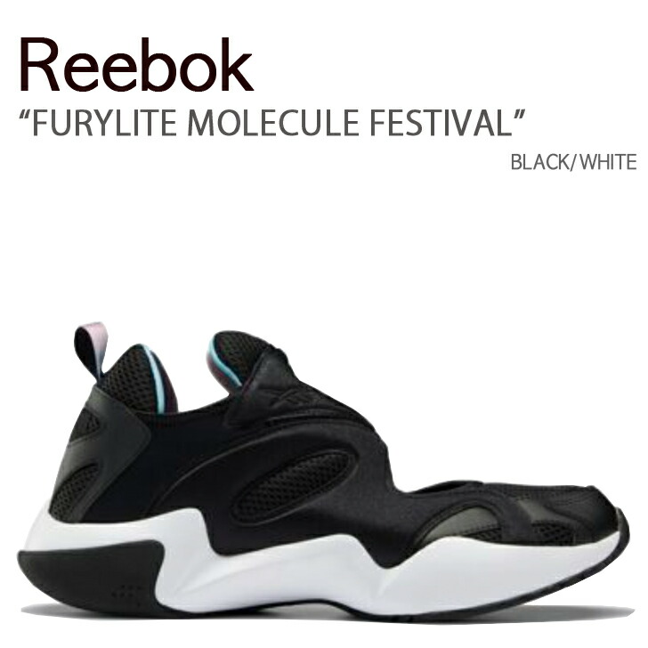 REEBOK リーボック スニーカー FURYLITE MOLECULE FESTIBAL GW7687 フューリーライト モレキュール お祭り BLACK WHITE 黒いこと 白いこと シューズ メンズ レディース 成人男性用 お上さん用 男女兼用【中古】未当てはめる品