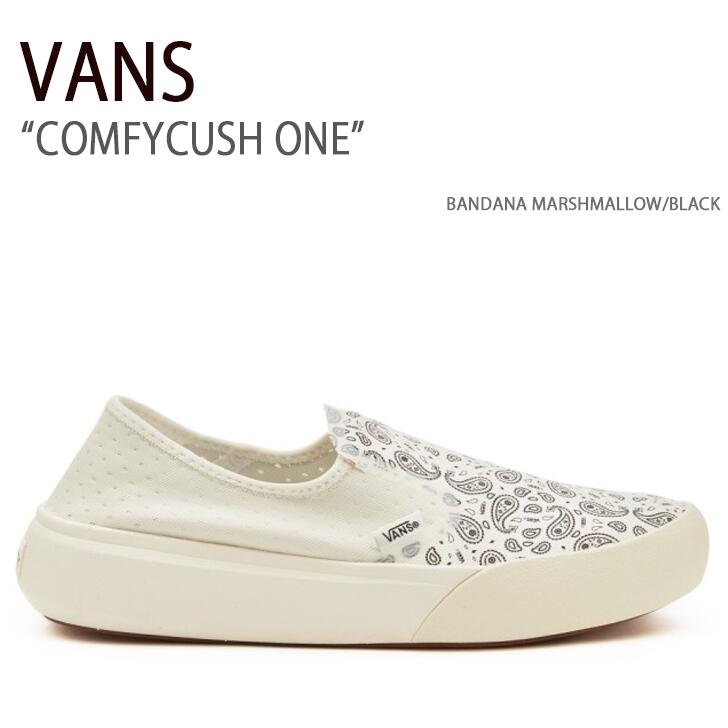 VANS バンズ スニーカー COMFYCUSH ONE BANDANA MARSHMALLOW BLACK コンフィークッシュワン バンダナマシュマロ ブラック ヴァンズ シューズ メンズ レディース VN0A45J5KIG
