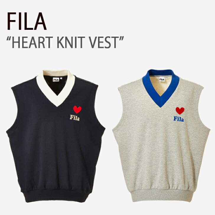 FILA フィラ HEART KNIT VEST ハート ニット ベスト 女性用 FS2VTD3151F_INA FS2VTD3151F_LML【中古】未使用品｜セレクトショップ a-clo