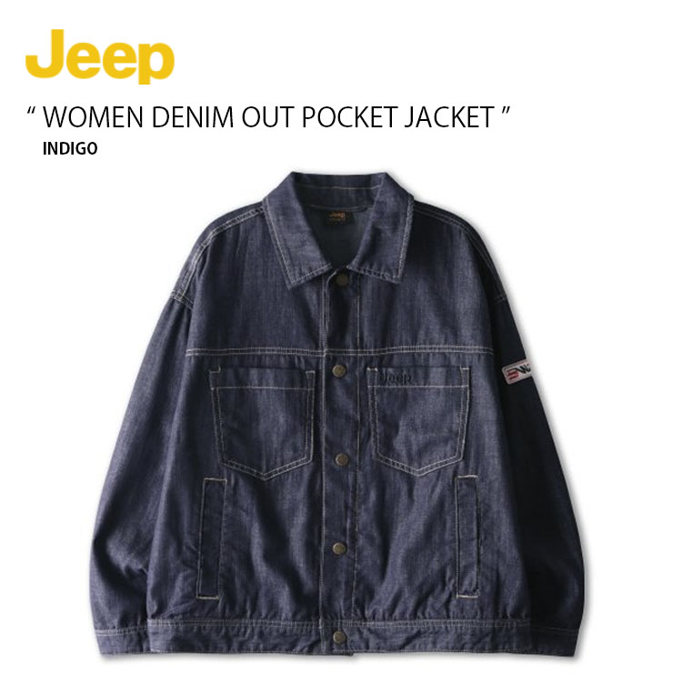 Jeep ジープ レディース デニムジャケット WOMEN DENIM OUT POCKET JACKET デニム アウト ポケット ジャケット Gジャン カジュアル ストリート インディゴブルー 女性用 JN2JKF701