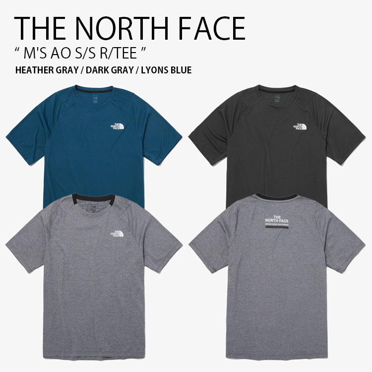 THE NORTH FACE ノースフェイス Tシャツ M'S AO S/S R/TEE エイオー ショートスリーブ ラウンドネック ティーシャツ 半袖 ロゴ カジュアル ストリート トレーニング グレー ブルー メンズ レディース 男性用 女性用 NT7UP03A/B/C【中古】未使用品|セレクトショップ a-clo