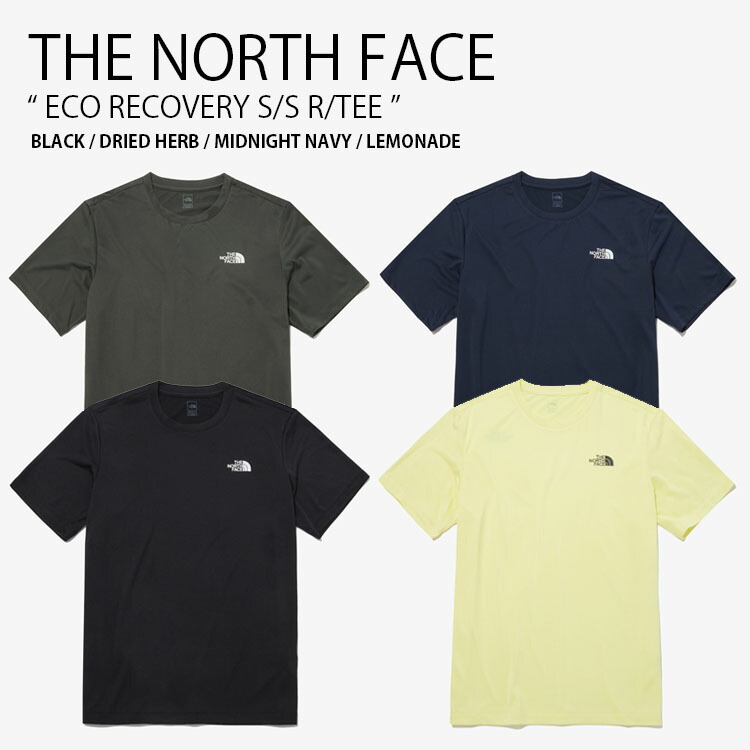 THE NORTH FACE ノースフェイス Tシャツ ECO RECOVERY S/S R/TEE エコ リカバリー ショートスリーブ ラウンドネック ティーシャツ 半袖 カットソー ロゴ ブラック ネイビー イエロー メンズ レディース 男性用 女性用 NT7UP04A/B/C/D【中古】未使用品