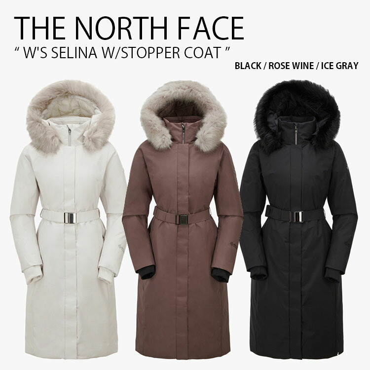 THE NORTH FACE ノースフェイス レディース ダウンジャケット W\'S SELINA W/STOPPER COAT ウィメンズ セリナ ウィンドストッパー ダウン コート ロングダウンコート ジャケット ロゴ カジュアル ブラック ワイン グレー 女性用 NC2UP80A/B/C【中古】未使用品｜セレクトショップ a-clo